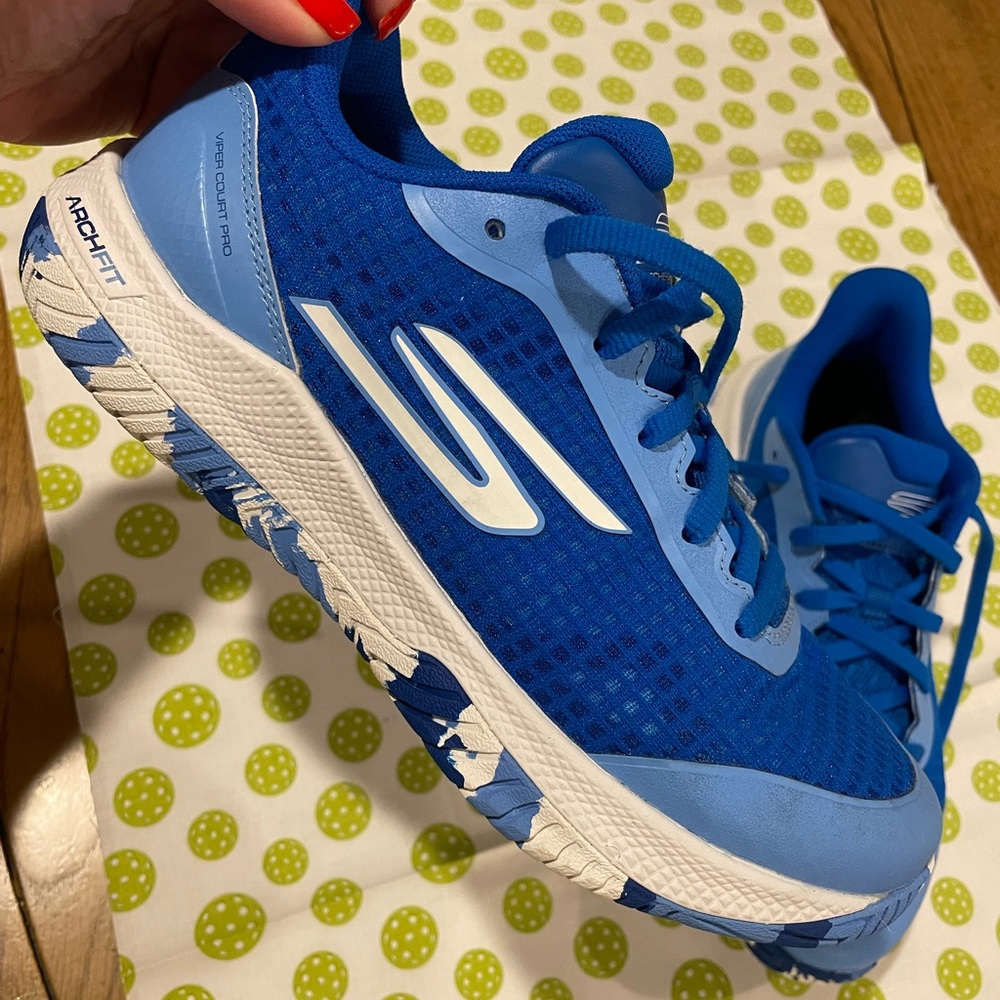 Skechers Vibrant Blue Running Shoes - Picture 2 of 9
